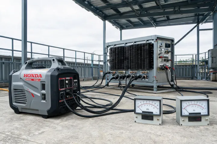 Portable generator load bank verification