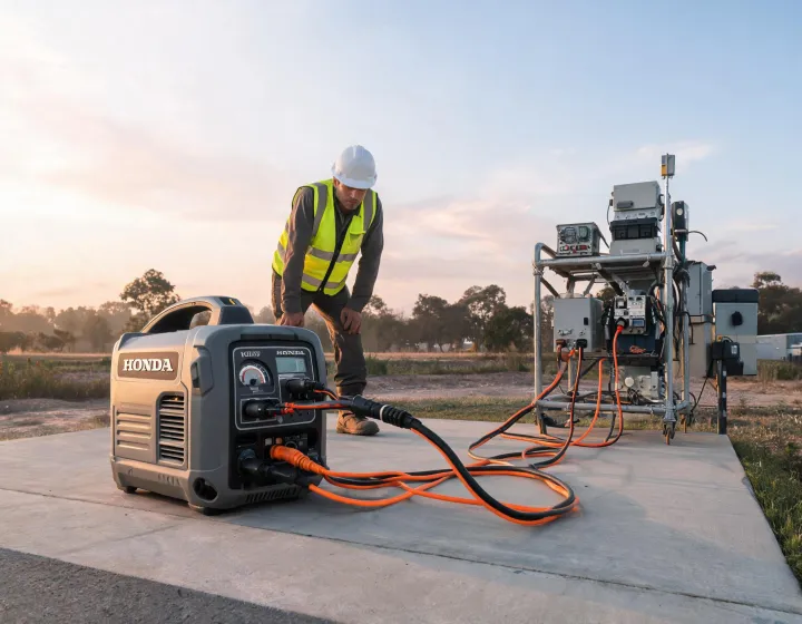 Honda portable inverter generator supporting a field service operation