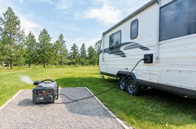 Generator for recreation camp utility area